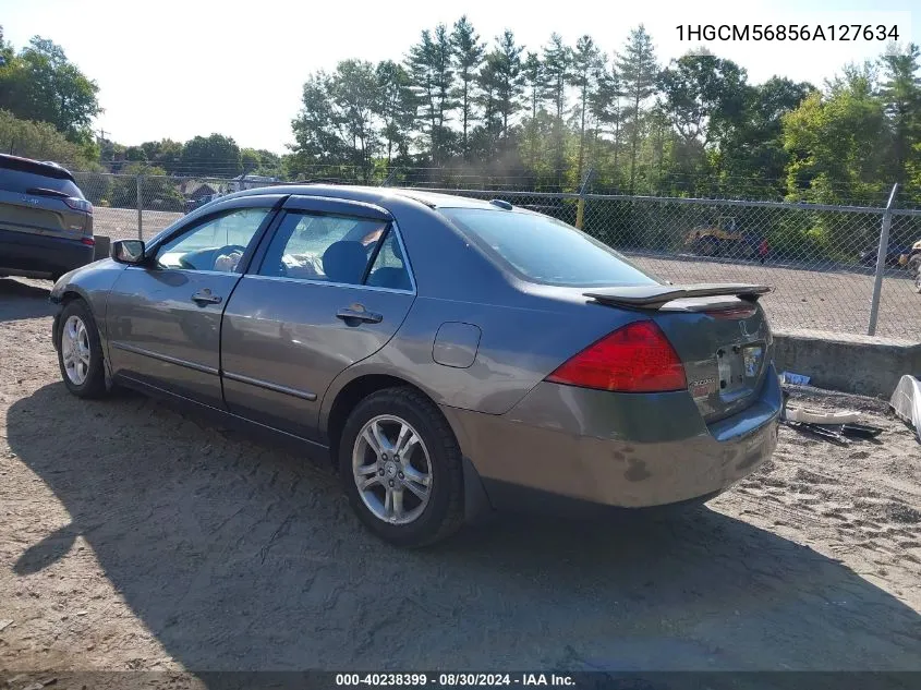 2006 Honda Accord 2.4 Ex VIN: 1HGCM56856A127634 Lot: 40238399