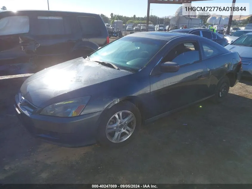 2006 Honda Accord Ex VIN: 1HGCM72776A018844 Lot: 40247089