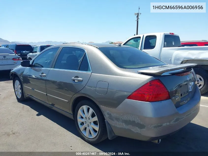 2006 Honda Accord Ex VIN: 1HGCM66596A006956 Lot: 40257467