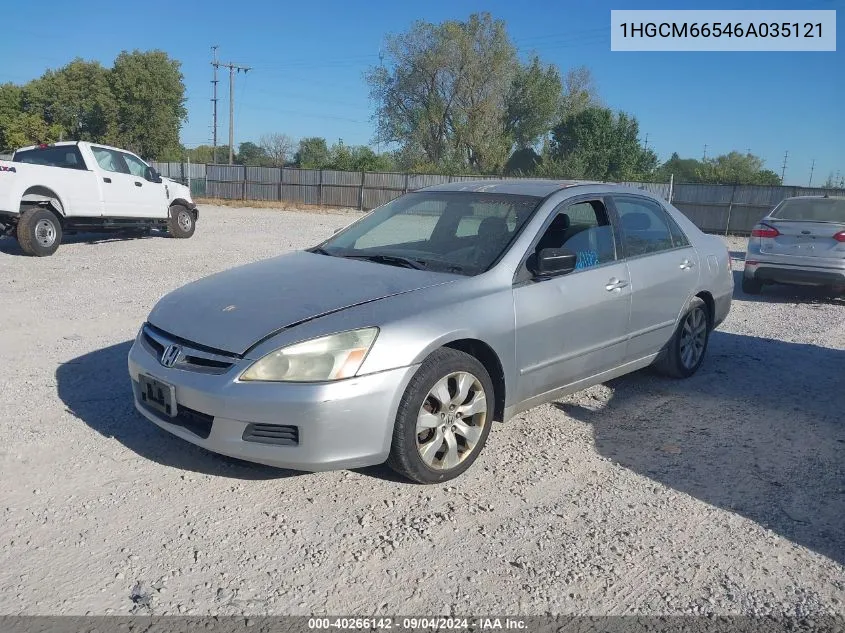 2006 Honda Accord 3.0 Ex VIN: 1HGCM66546A035121 Lot: 40266142