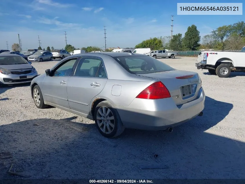 2006 Honda Accord 3.0 Ex VIN: 1HGCM66546A035121 Lot: 40266142