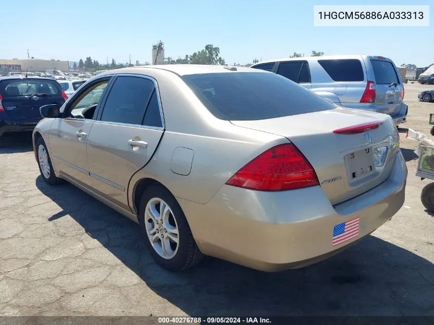 1HGCM56886A033313 2006 Honda Accord 2.4 Ex