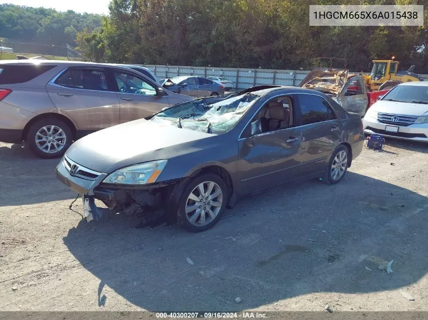 2006 Honda Accord Sdn Ex-L V6 VIN: 1HGCM665X6A015438 Lot: 40300207