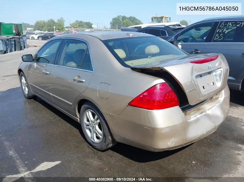 1HGCM56786A045050 2006 Honda Accord 2.4 Ex