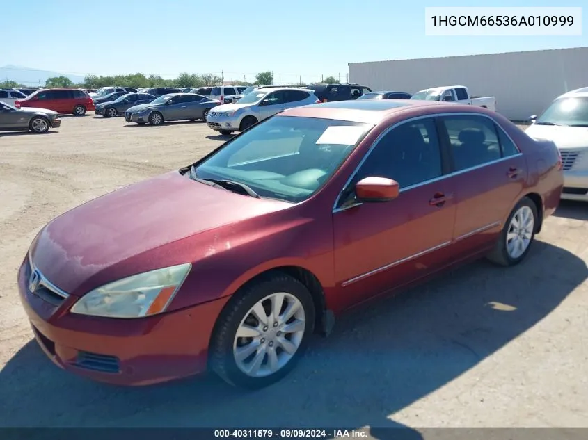 1HGCM66536A010999 2006 Honda Accord 3.0 Ex