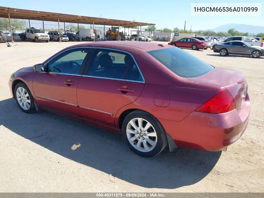 1HGCM66536A010999 2006 Honda Accord 3.0 Ex