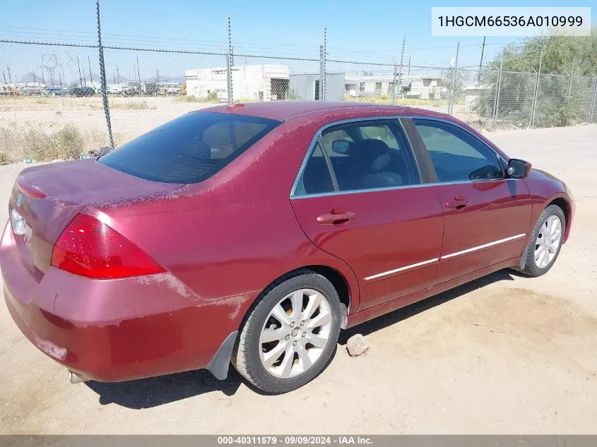 1HGCM66536A010999 2006 Honda Accord 3.0 Ex