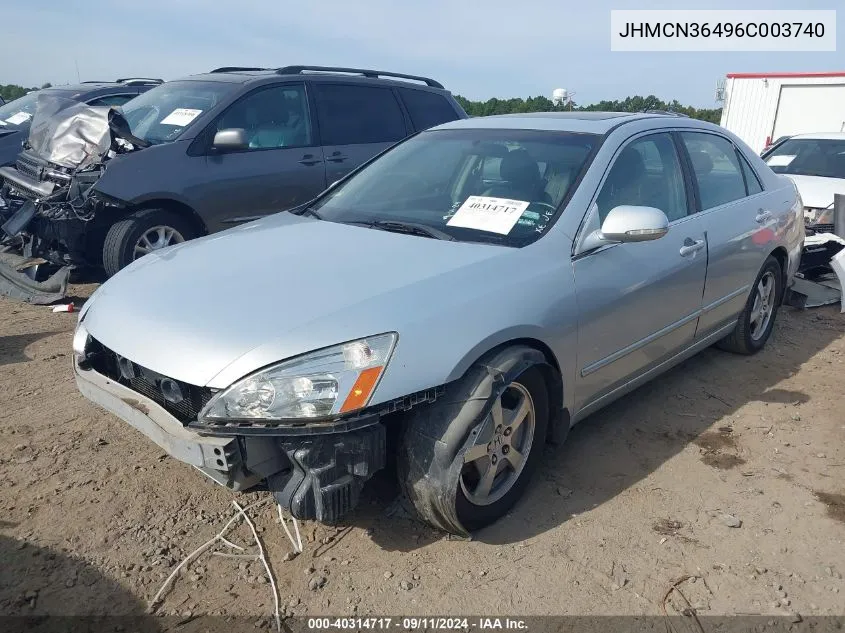 JHMCN36496C003740 2006 Honda Accord Hybrid