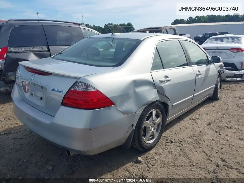 JHMCN36496C003740 2006 Honda Accord Hybrid