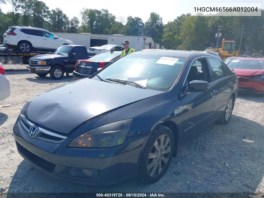 1HGCM66566A012004 2006 Honda Accord 3.0 Ex