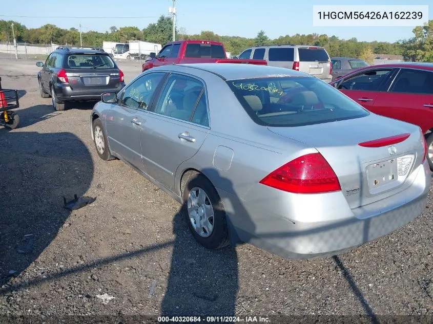 2006 Honda Accord Lx VIN: 1HGCM56426A162239 Lot: 40320684