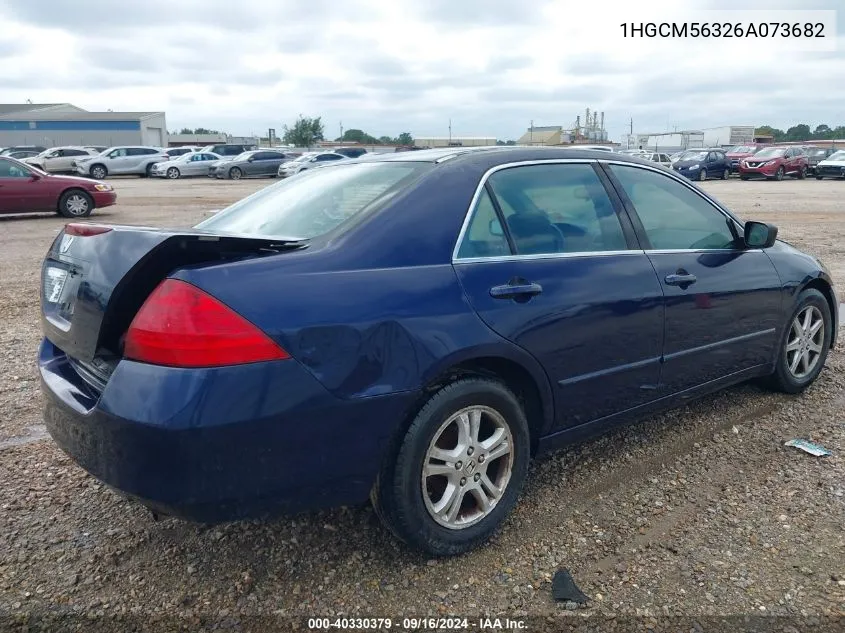 2006 Honda Accord 2.4 Se VIN: 1HGCM56326A073682 Lot: 40330379