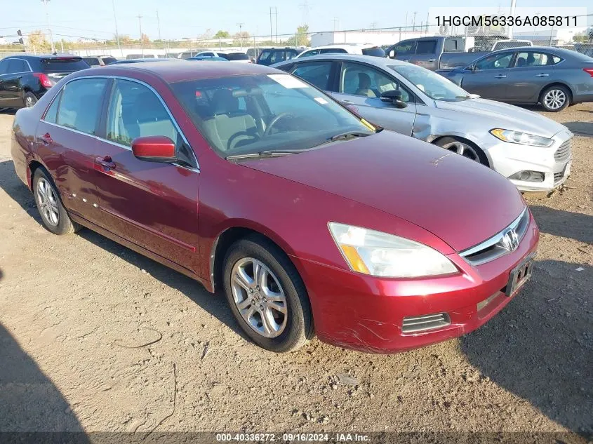 1HGCM56336A085811 2006 Honda Accord 2.4 Se