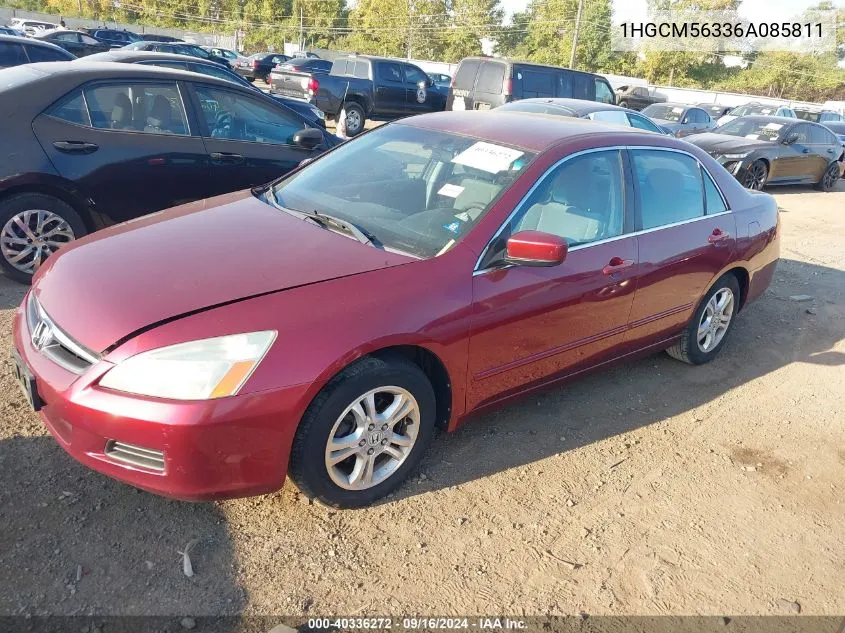 1HGCM56336A085811 2006 Honda Accord 2.4 Se