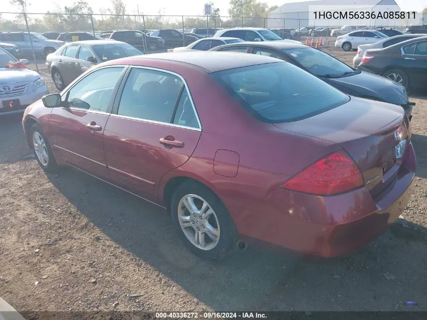 1HGCM56336A085811 2006 Honda Accord 2.4 Se