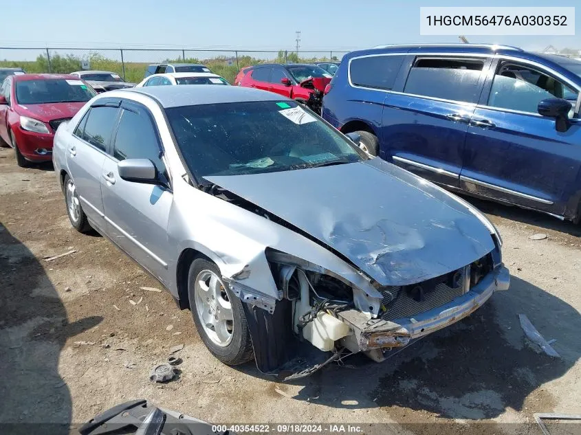 1HGCM56476A030352 2006 Honda Accord 2.4 Lx