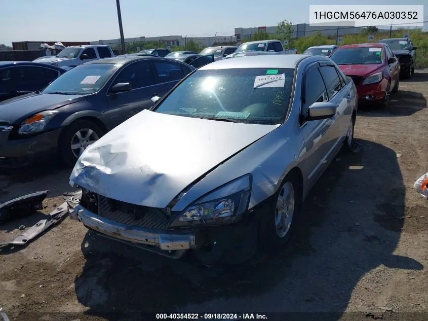 1HGCM56476A030352 2006 Honda Accord 2.4 Lx