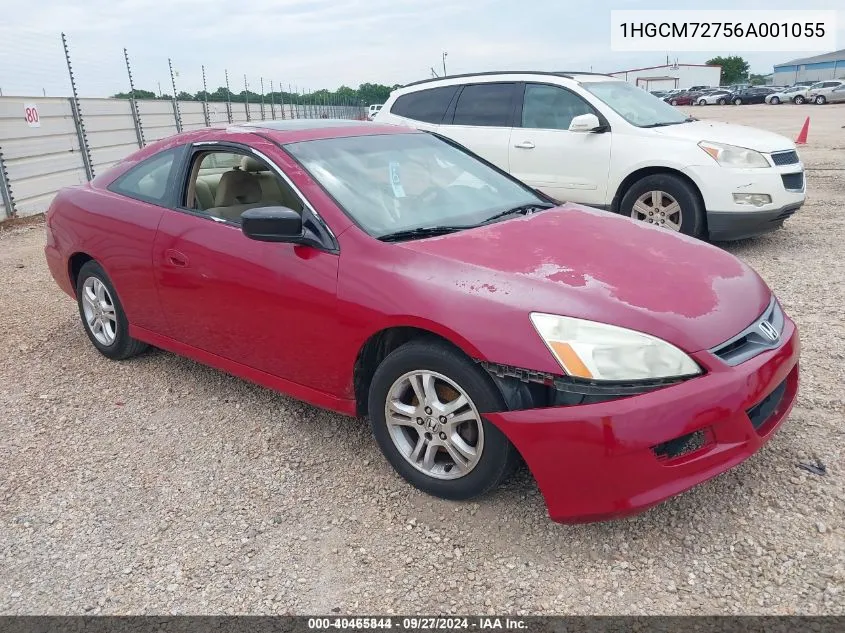 2006 Honda Accord 2.4 Ex VIN: 1HGCM72756A001055 Lot: 40465844