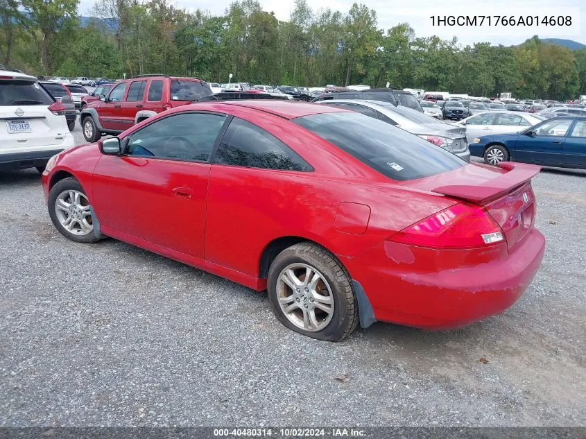 2006 Honda Accord 2.4 Ex VIN: 1HGCM71766A014608 Lot: 40480314