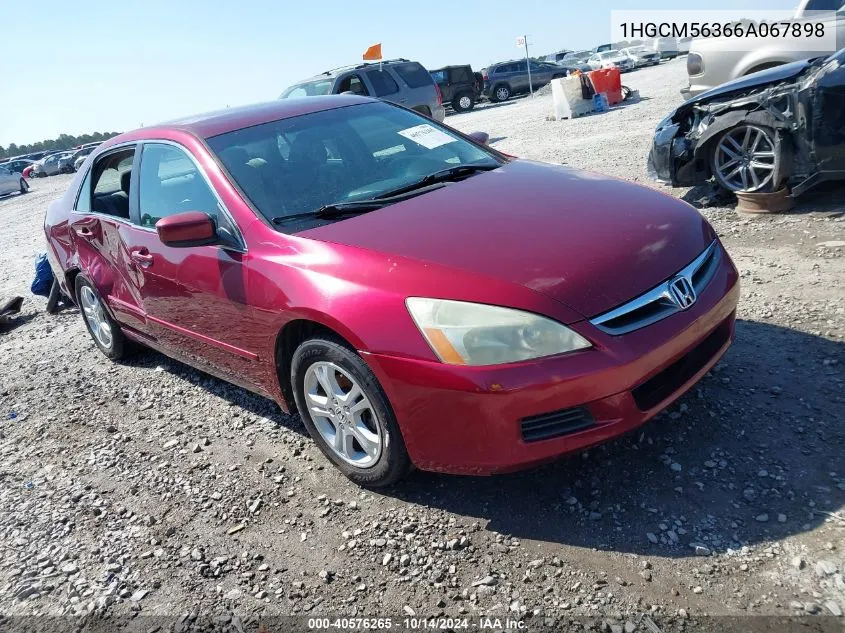 2006 Honda Accord 2.4 Se VIN: 1HGCM56366A067898 Lot: 40576265