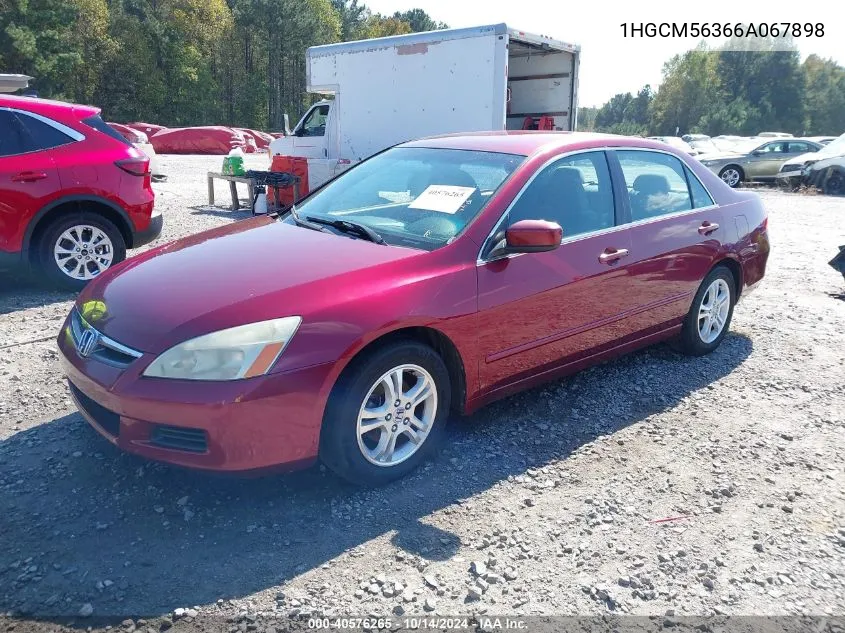 2006 Honda Accord 2.4 Se VIN: 1HGCM56366A067898 Lot: 40576265