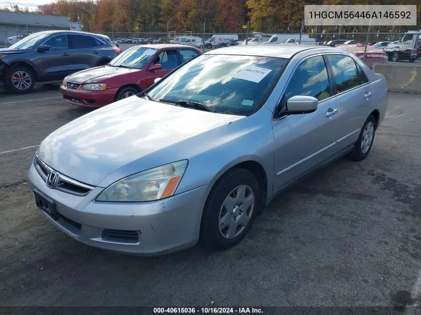 1HGCM56446A146592 2006 Honda Accord 2.4 Lx