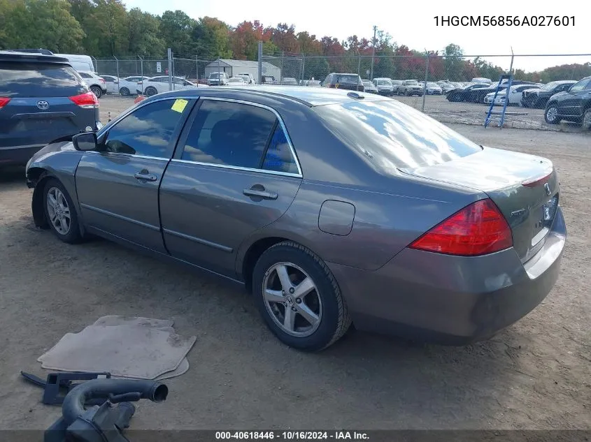 1HGCM56856A027601 2006 Honda Accord 2.4 Ex