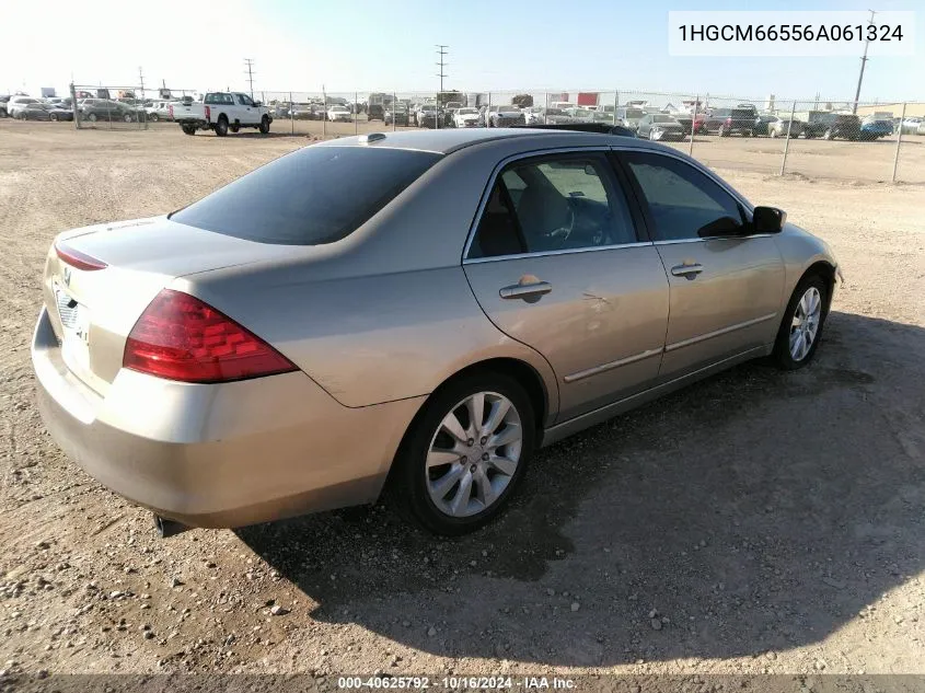 1HGCM66556A061324 2006 Honda Accord 3.0 Ex