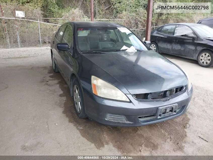 2006 Honda Accord 2.4 Lx VIN: JHMCM56446C002798 Lot: 40644565