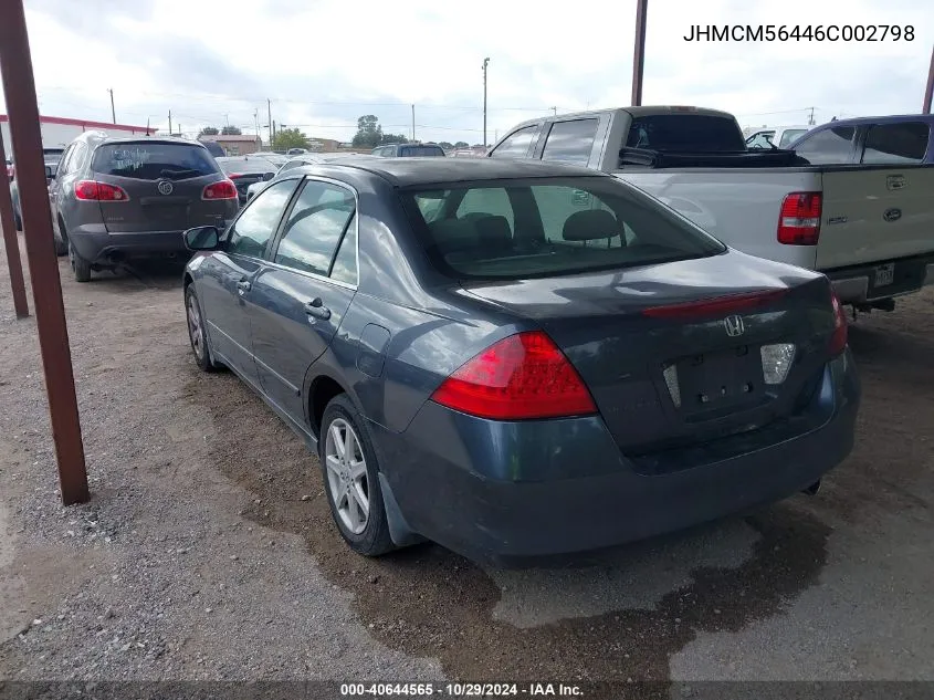 2006 Honda Accord 2.4 Lx VIN: JHMCM56446C002798 Lot: 40644565