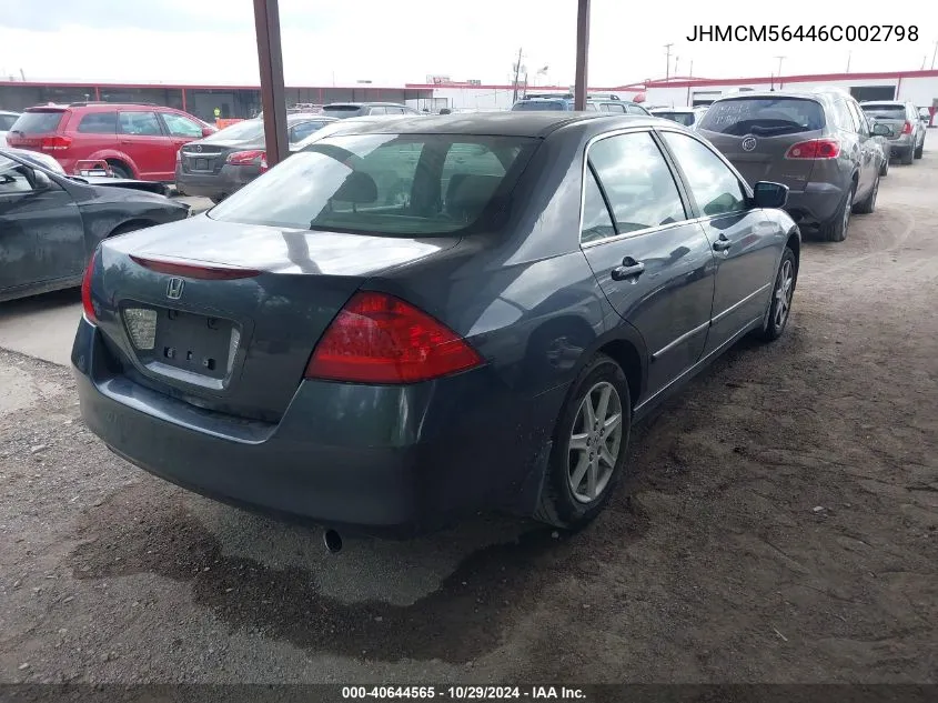 2006 Honda Accord 2.4 Lx VIN: JHMCM56446C002798 Lot: 40644565