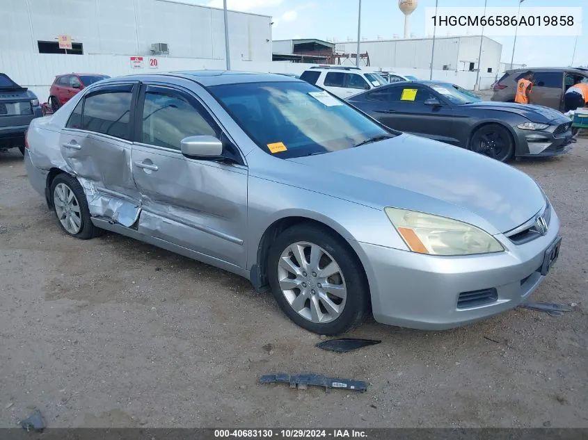 2006 Honda Accord 3.0 Ex VIN: 1HGCM66586A019858 Lot: 40683130