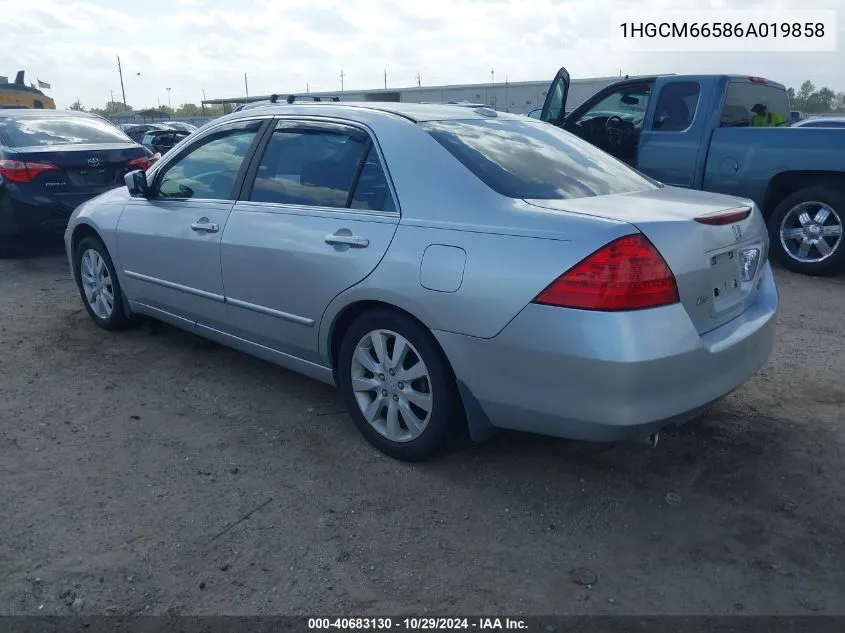 2006 Honda Accord 3.0 Ex VIN: 1HGCM66586A019858 Lot: 40683130