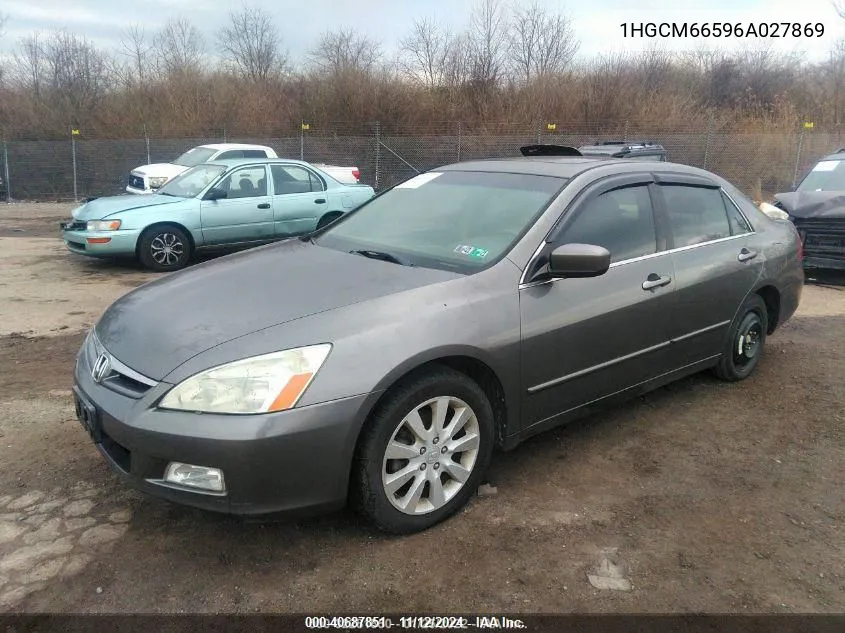 2006 Honda Accord 3.0 Ex VIN: 1HGCM66596A027869 Lot: 40687851