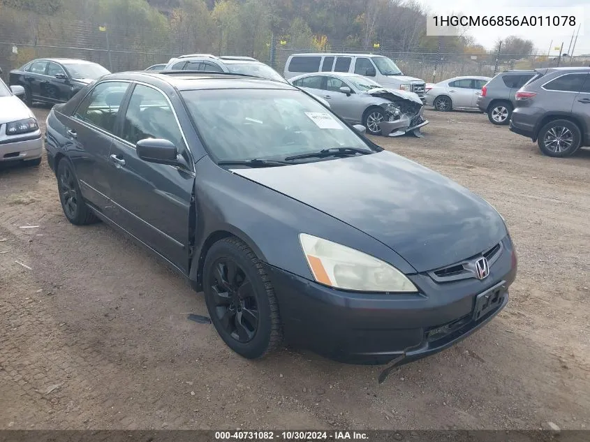 1HGCM66856A011078 2006 Honda Accord 3.0 Ex