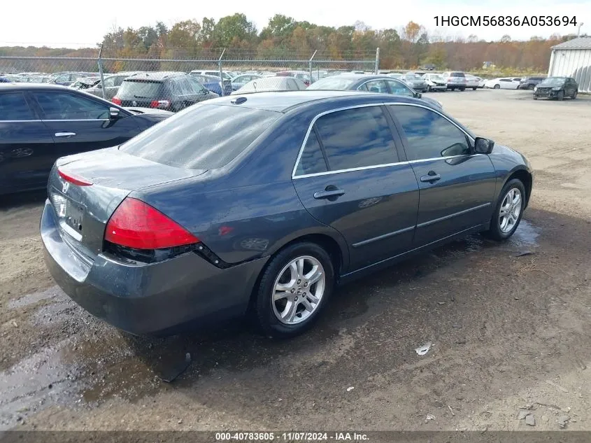 1HGCM56836A053694 2006 Honda Accord 2.4 Ex