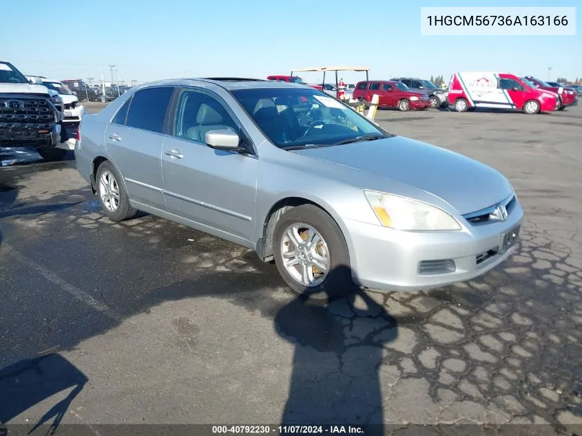 1HGCM56736A163166 2006 Honda Accord 2.4 Ex