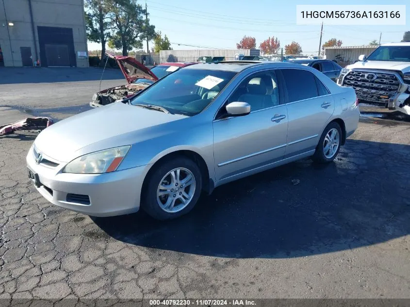 1HGCM56736A163166 2006 Honda Accord 2.4 Ex