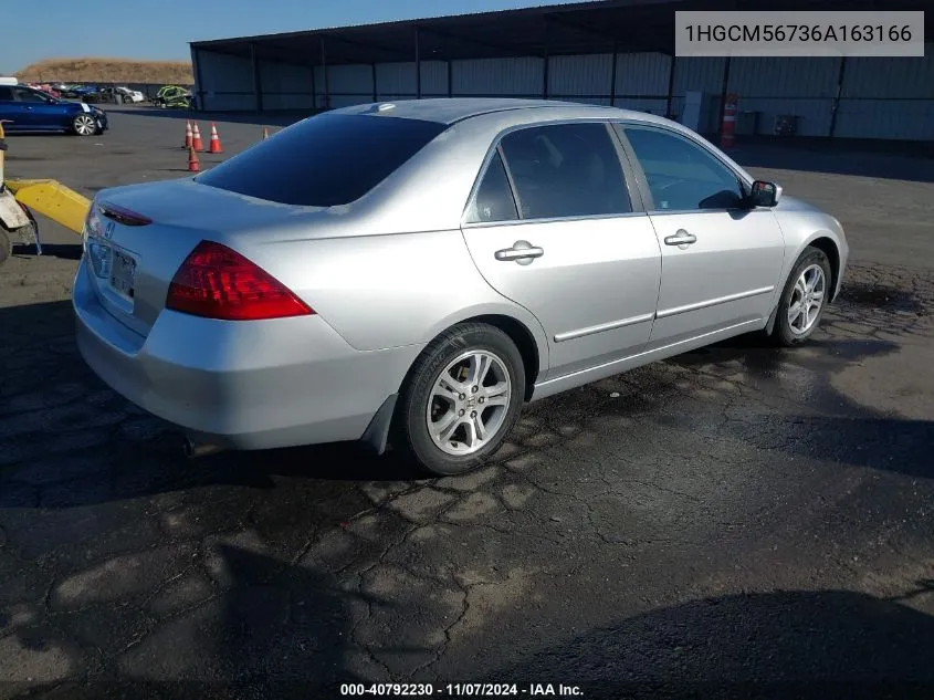 1HGCM56736A163166 2006 Honda Accord 2.4 Ex