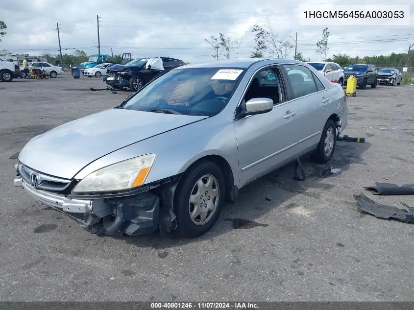 1HGCM56456A003053 2006 Honda Accord 2.4 Lx