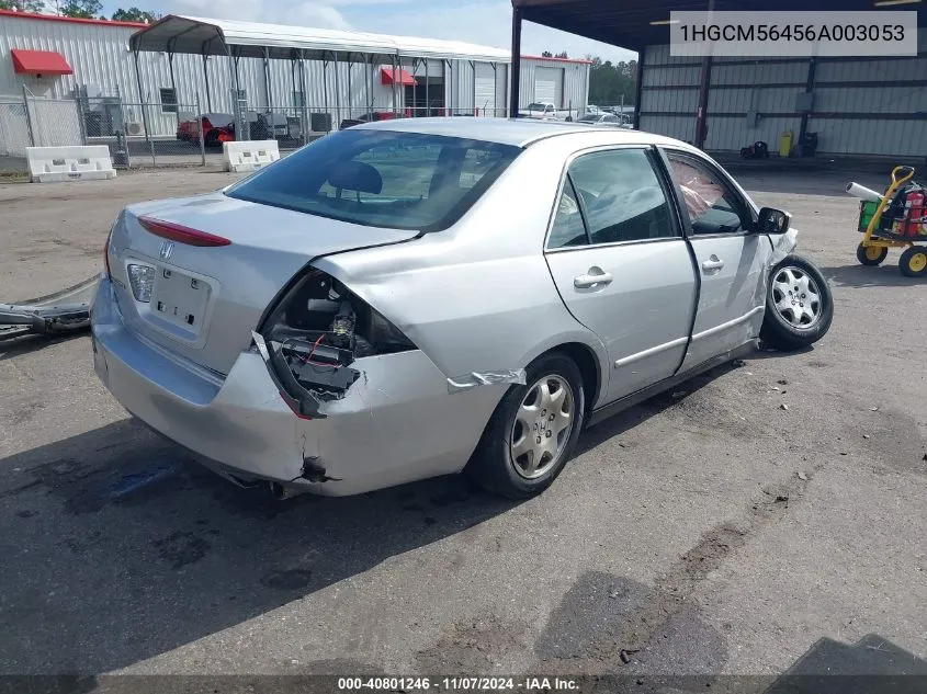 1HGCM56456A003053 2006 Honda Accord 2.4 Lx