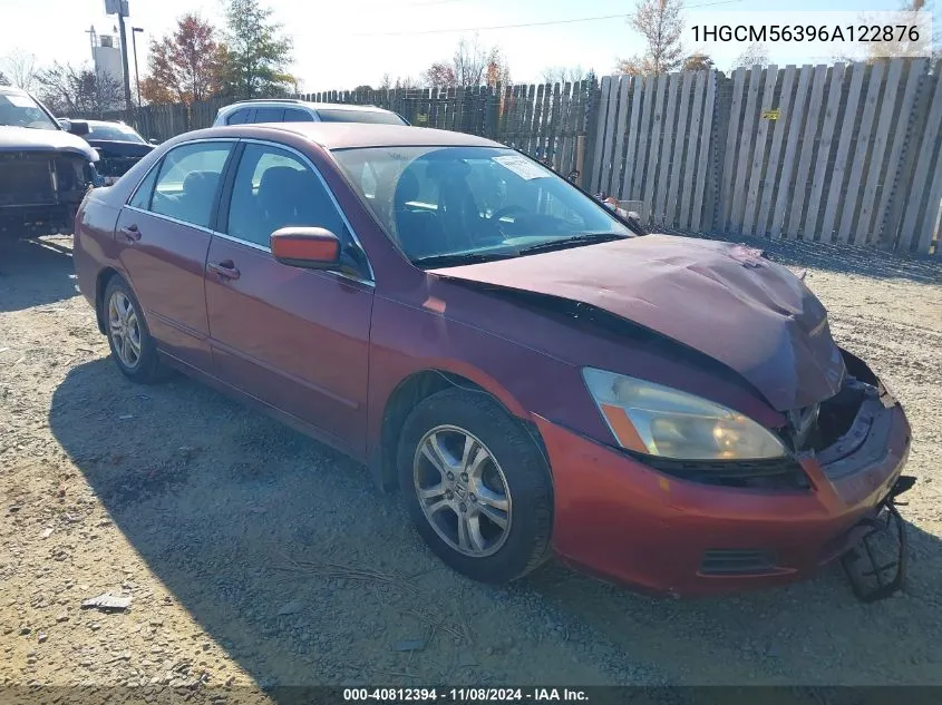 2006 Honda Accord 2.4 Se VIN: 1HGCM56396A122876 Lot: 40812394