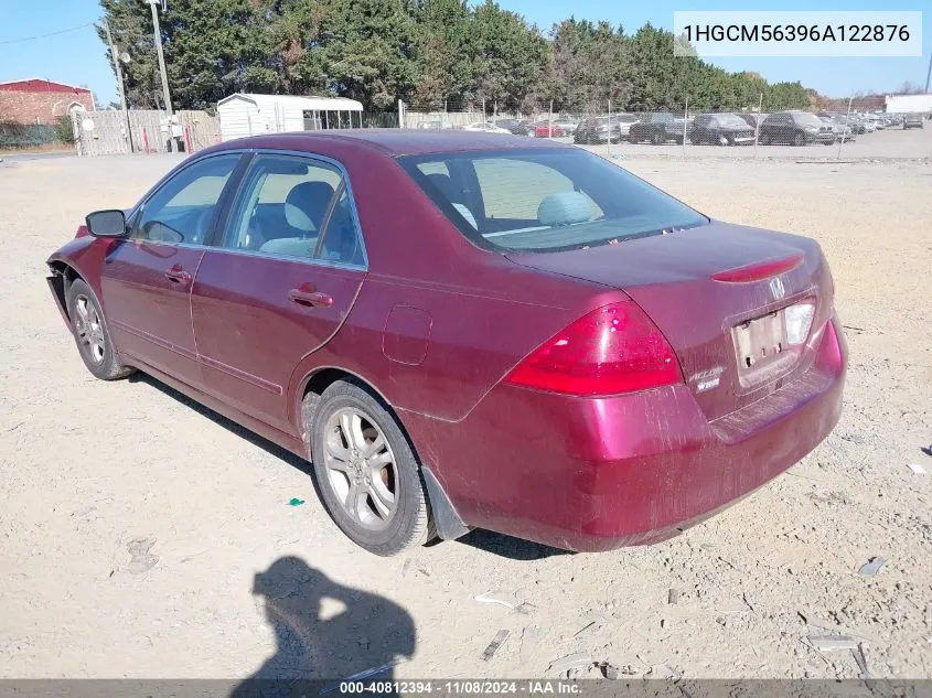 2006 Honda Accord 2.4 Se VIN: 1HGCM56396A122876 Lot: 40812394