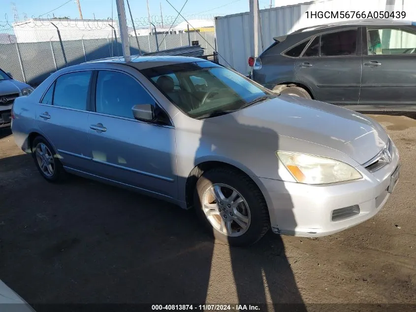 2006 Honda Accord 2.4 Ex VIN: 1HGCM56766A050439 Lot: 40813874