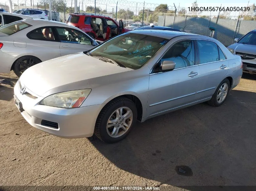 2006 Honda Accord 2.4 Ex VIN: 1HGCM56766A050439 Lot: 40813874