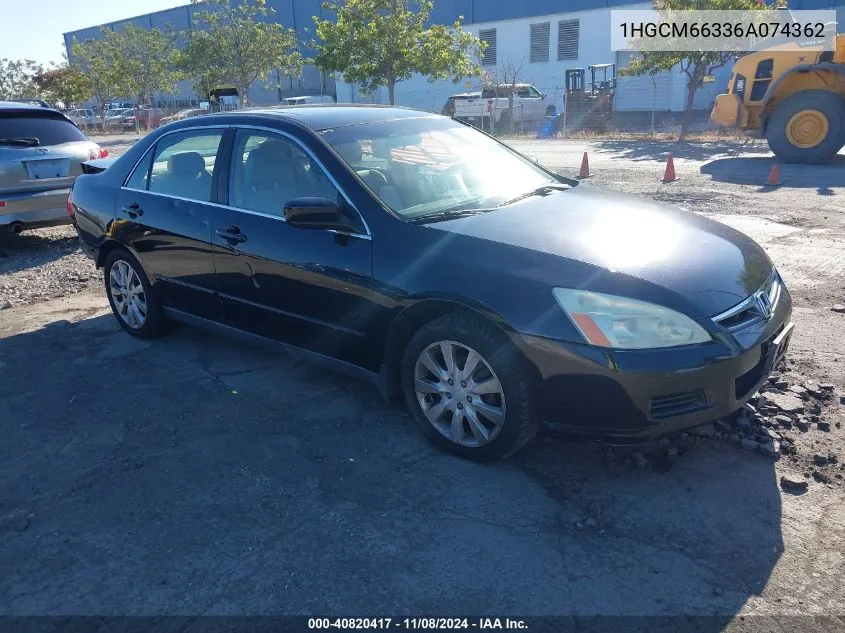 1HGCM66336A074362 2006 Honda Accord 3.0 Lx