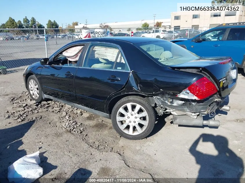 1HGCM66336A074362 2006 Honda Accord 3.0 Lx