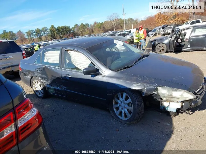 2006 Honda Accord 3.0 Ex VIN: 1HGCM66556A004864 Lot: 40838560