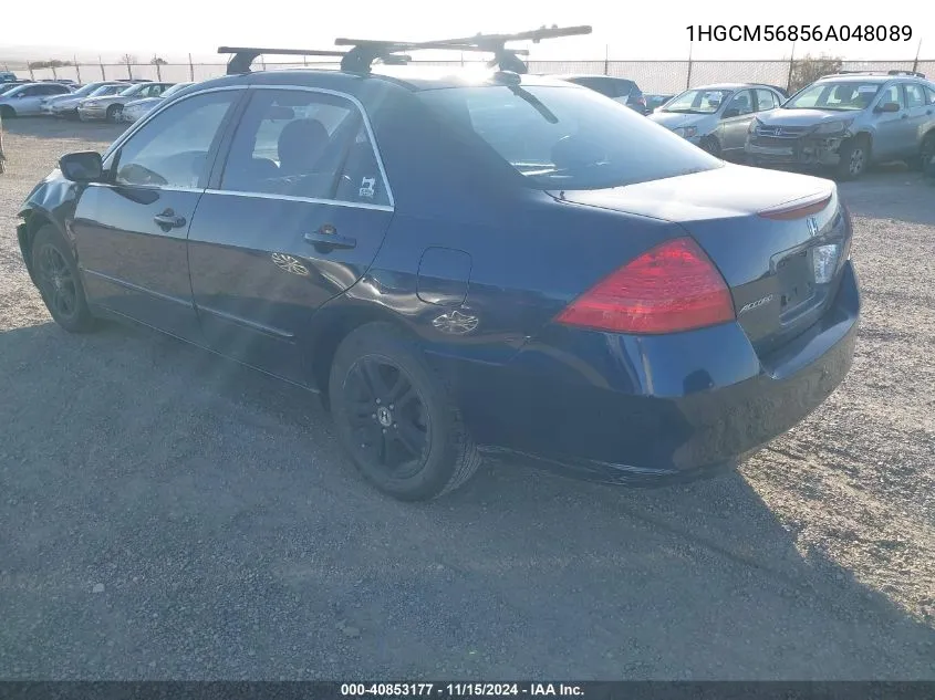 2006 Honda Accord 2.4 Ex VIN: 1HGCM56856A048089 Lot: 40853177