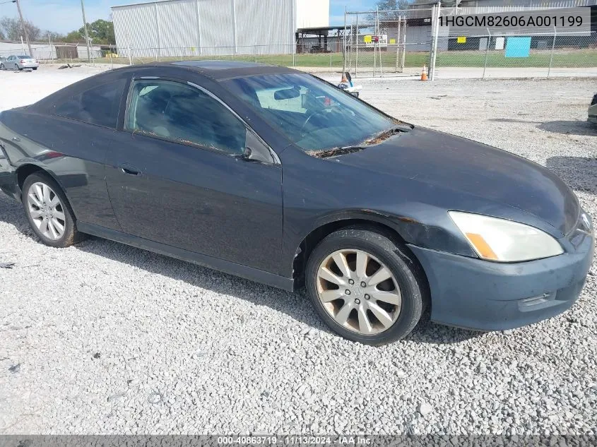 2006 Honda Accord 3.0 Ex VIN: 1HGCM82606A001199 Lot: 40863719